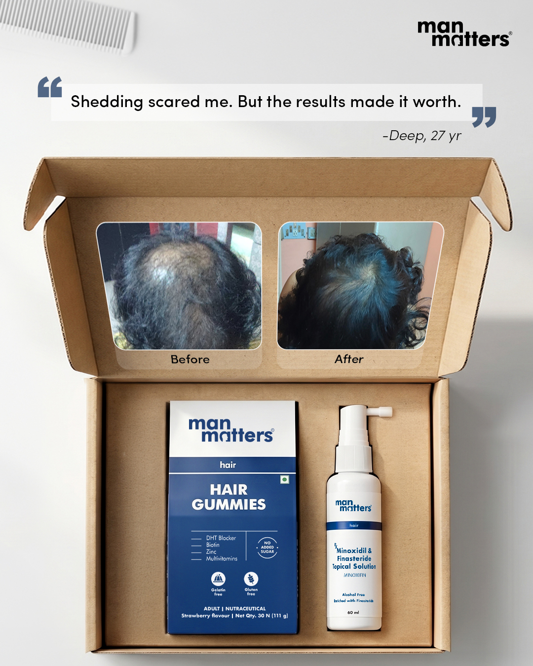 Hair Matters by Man Matters Facebook ad