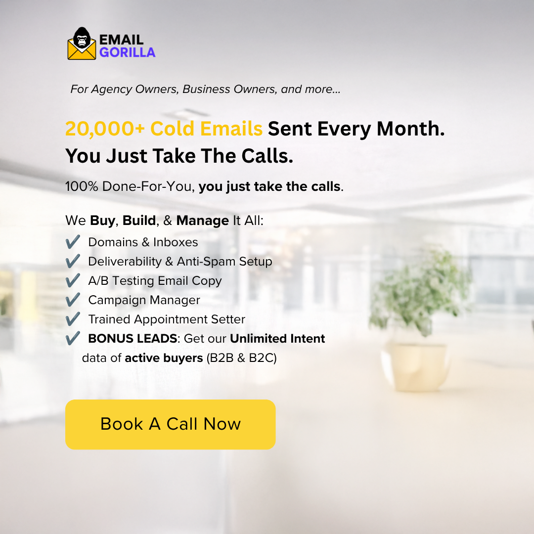 Leads Gorilla Facebook ad: 20,000+ Cold Emails. Done For You.