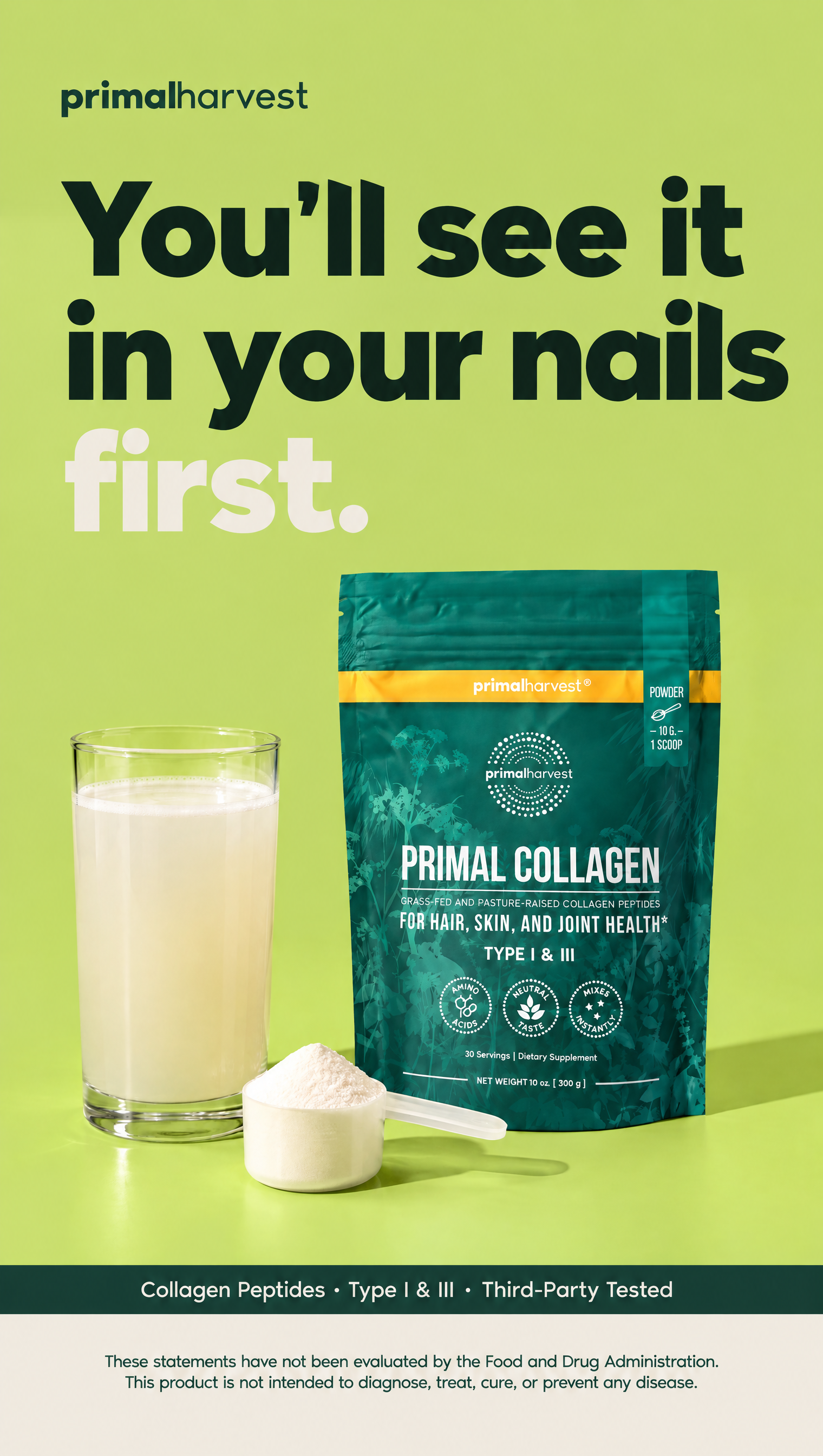 Primal Harvest Facebook ad: Something you can actually check.