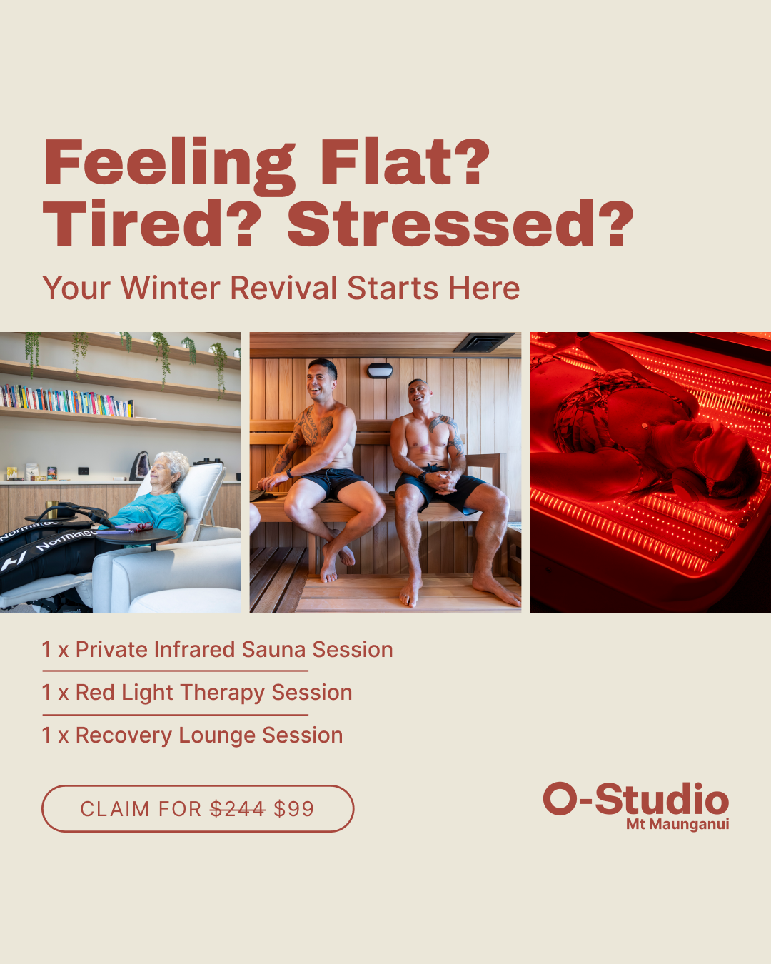 O-Studio The Mount Facebook ad: Feeling flat, tired, or bogged down by the…