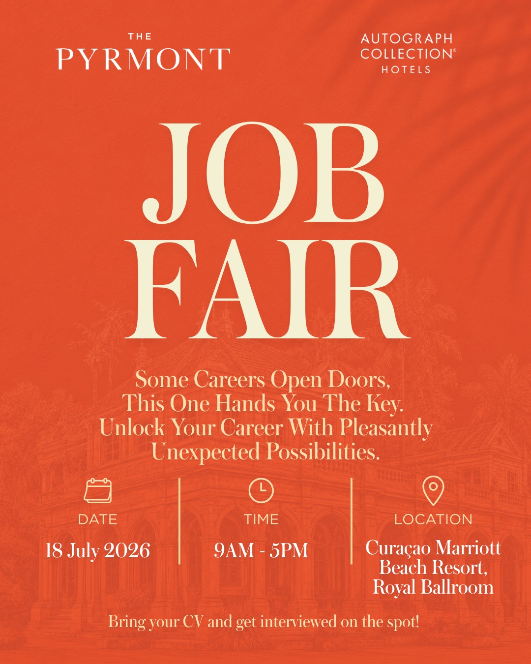 The Pyrmont Curaçao Jobs Facebook ad: Unlock Your Future at The Pyrmont Curaçao Beach…