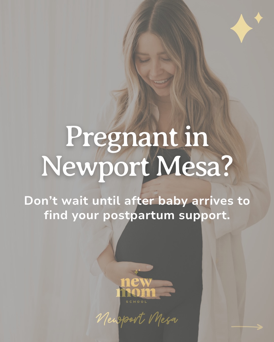 New Mom School Facebook ad: If you’re pregnant in or around Newport Mesa…