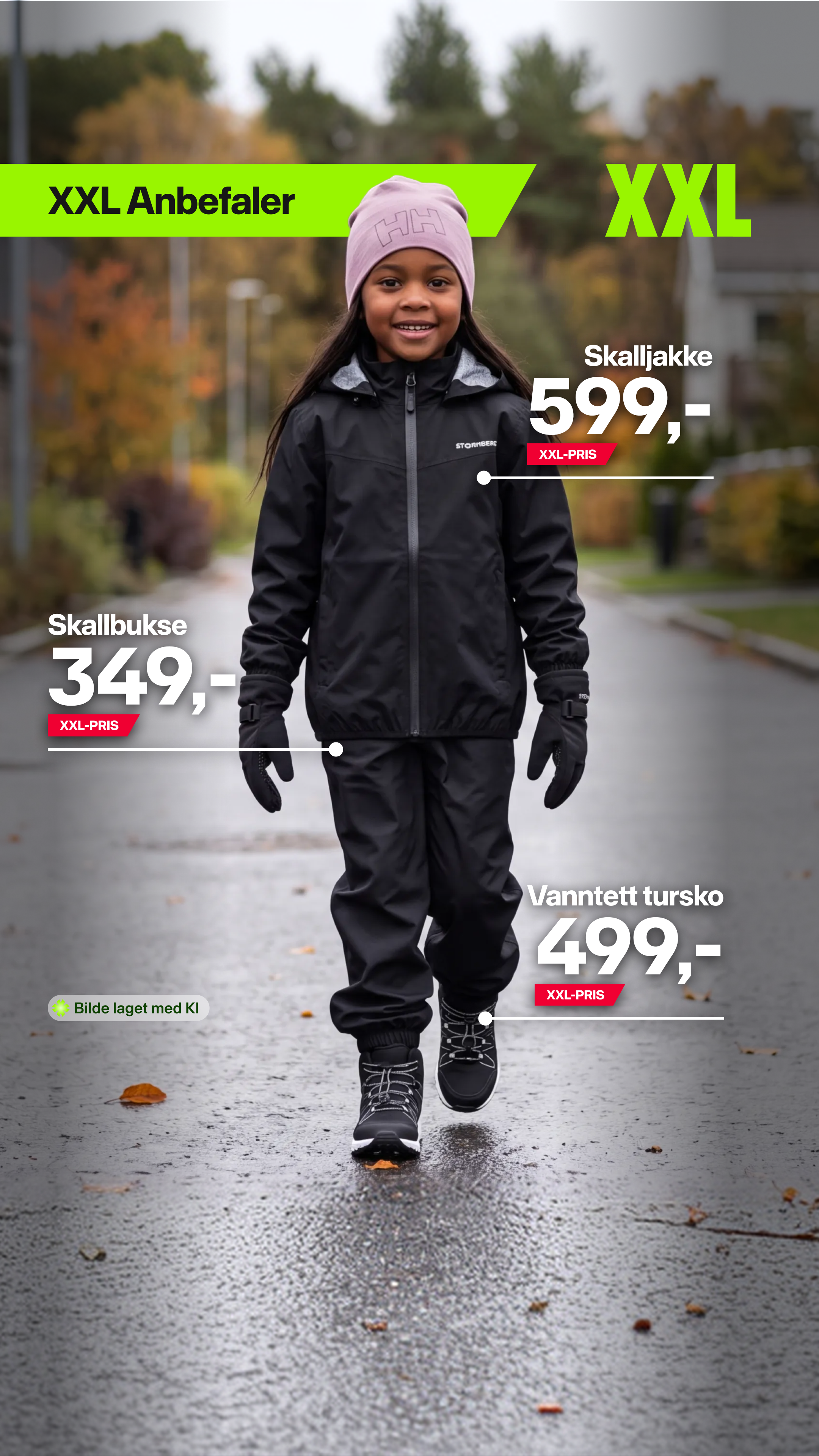 XXL Sport & Villmark Facebook ad: Vi har satt sammen det perfekte høstsettet for barnet ditt