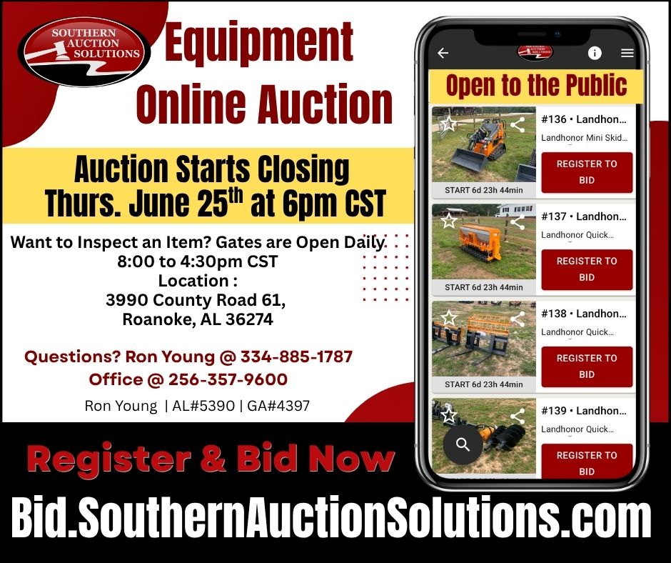 Southern Auction Solutions Facebook ad: Open to the Public