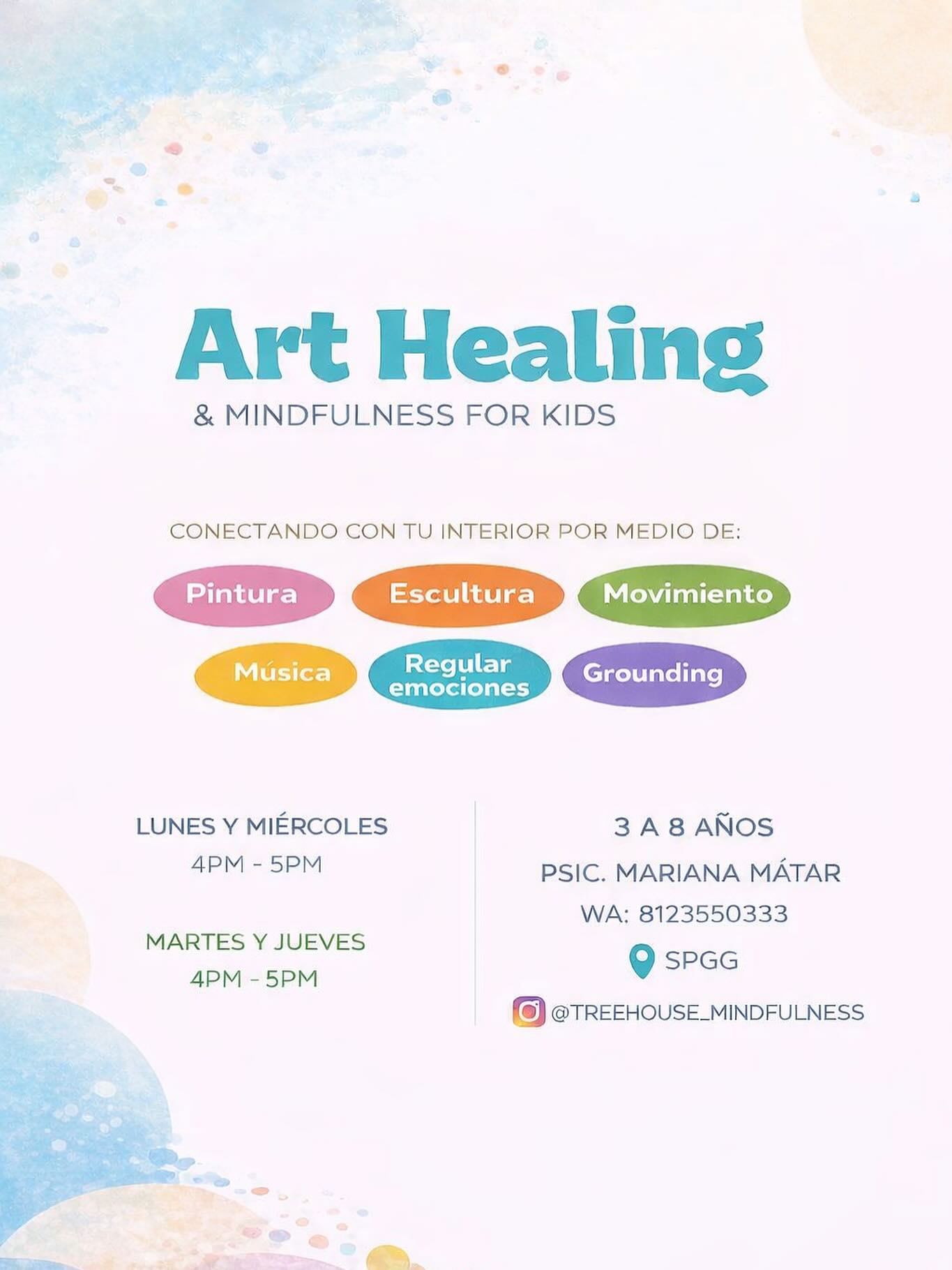 treehouse_mindfulness Facebook ad: Clases de Art Healing y Mindfulness para niños