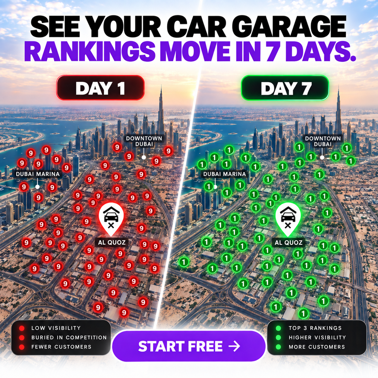 Manvi Media Facebook ad: Top 3 on Google Maps in 90 Days, Guaranteed