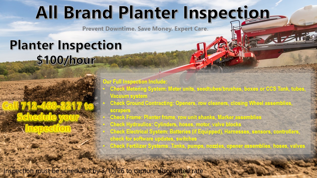 Western Iowa Equipment- Pomeroy Facebook ad: Spring will be here before we all know…