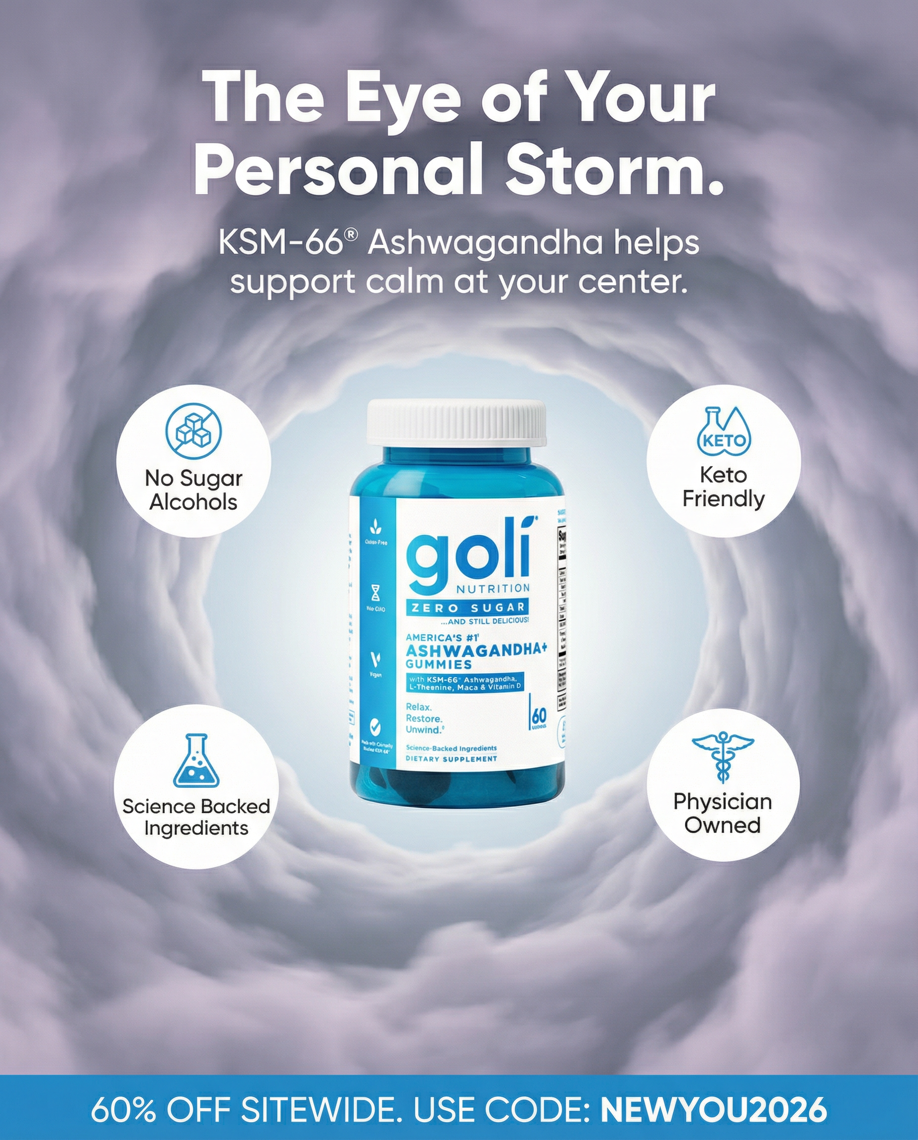 Goli Facebook ad: CODE: NEWYOU2026 - 60% OFF! Buy a Bundle Now! Free Shipping