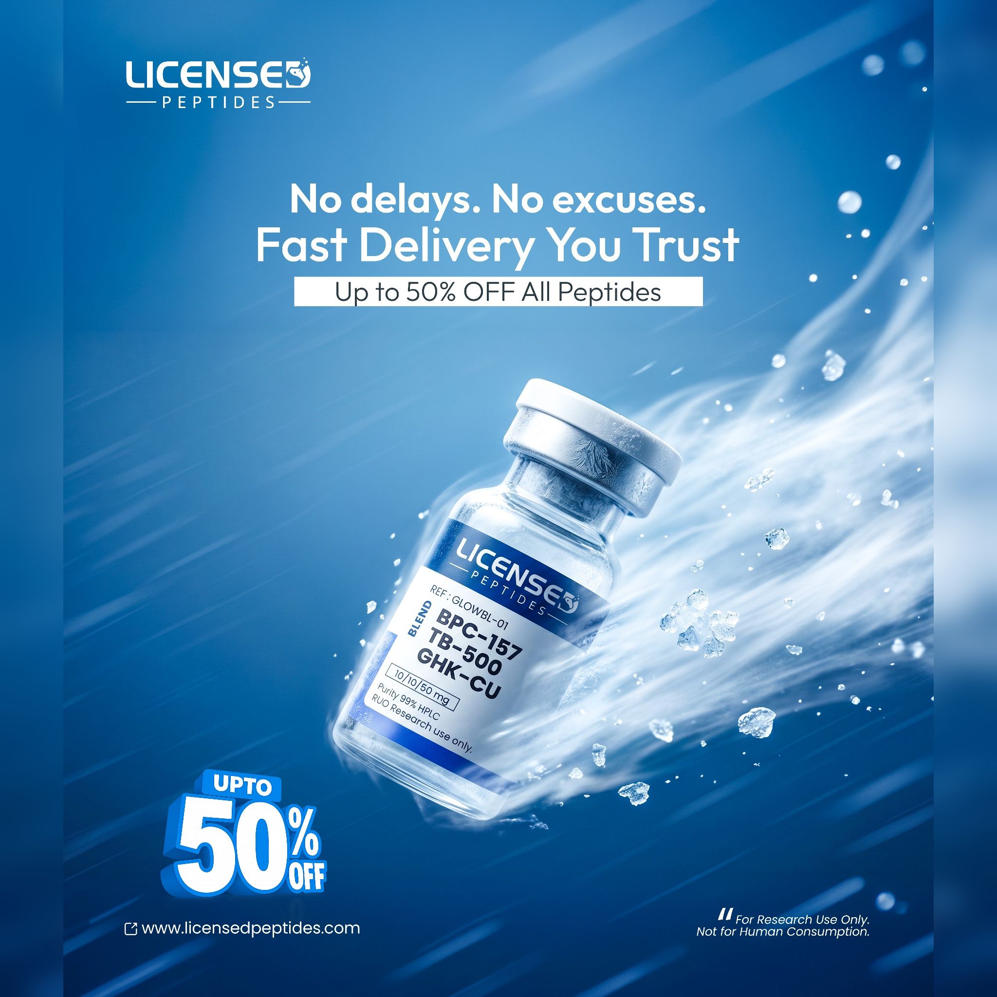 Licensed Peptides Research Updates Facebook ad