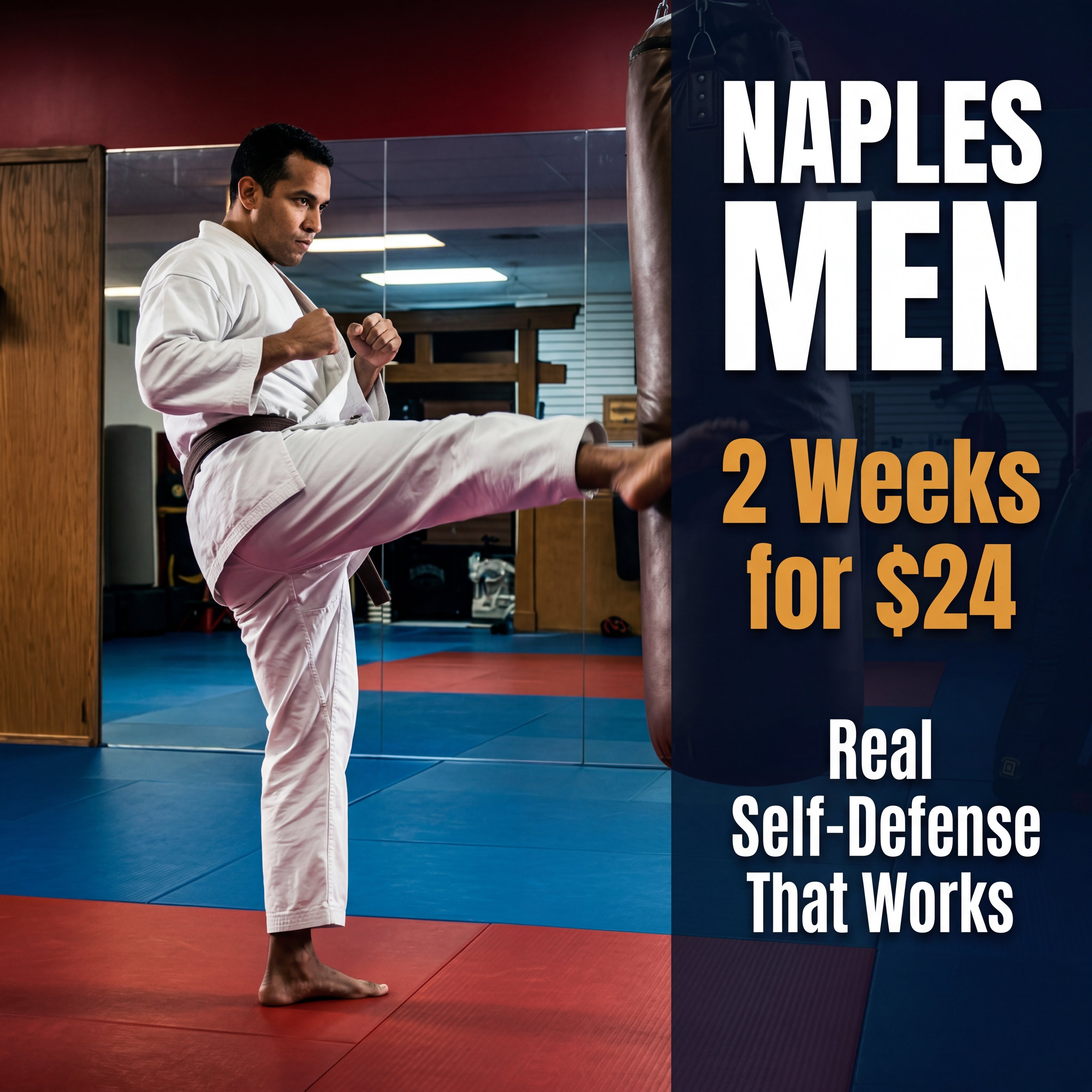 Boundless Martial Arts Naples Facebook ad: 2 Weeks of Martial Arts Training, Just $24