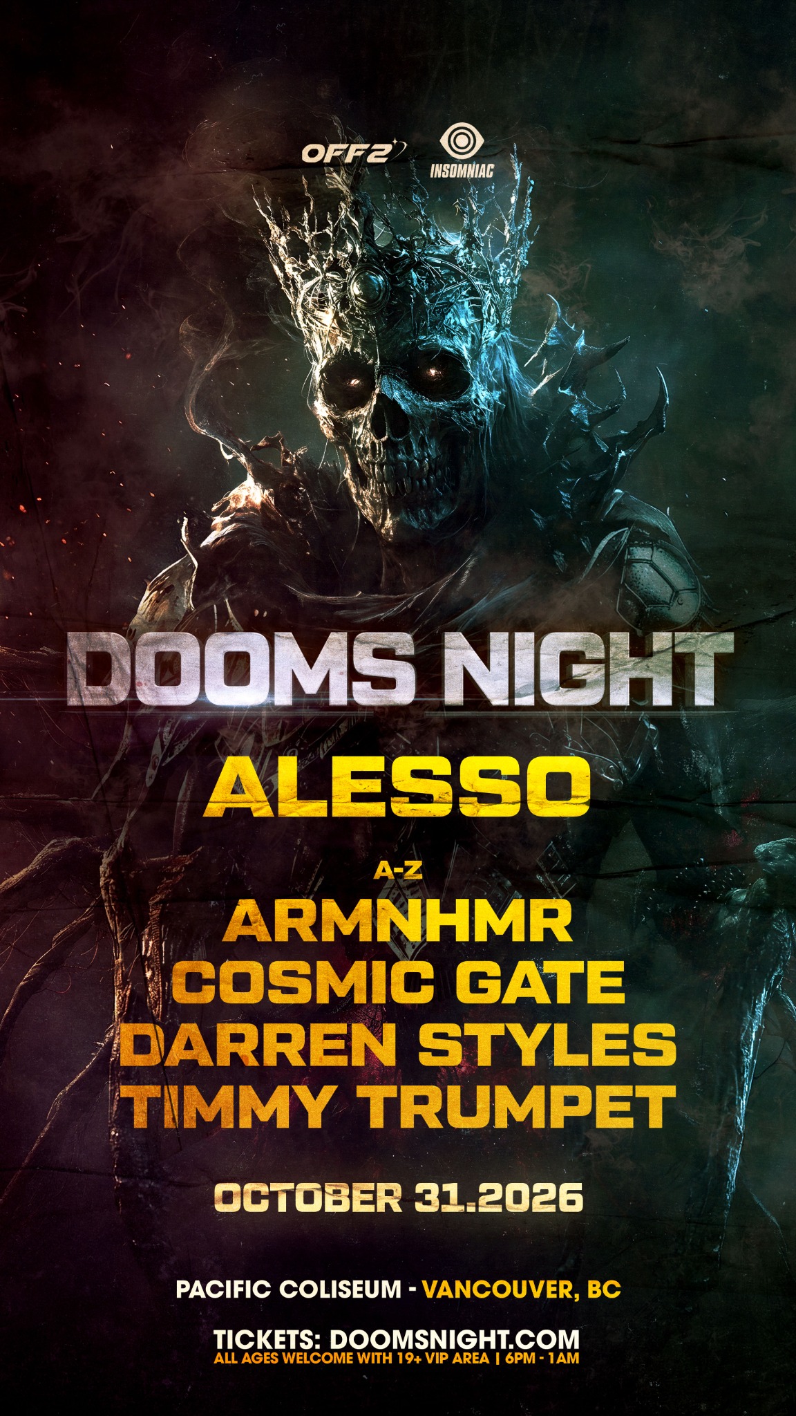Alesso Facebook ad: DOOMS NIGHT at Pacific Coliseum
