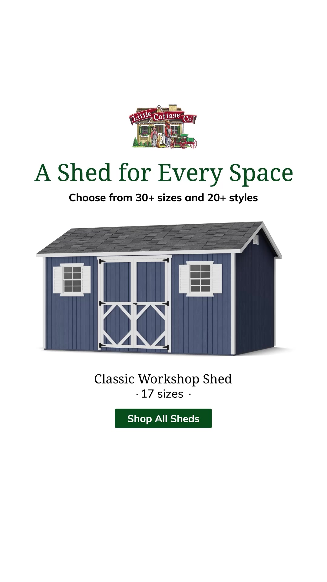 Little Cottage Co. Facebook ad: Your Storage Solution Starts Here