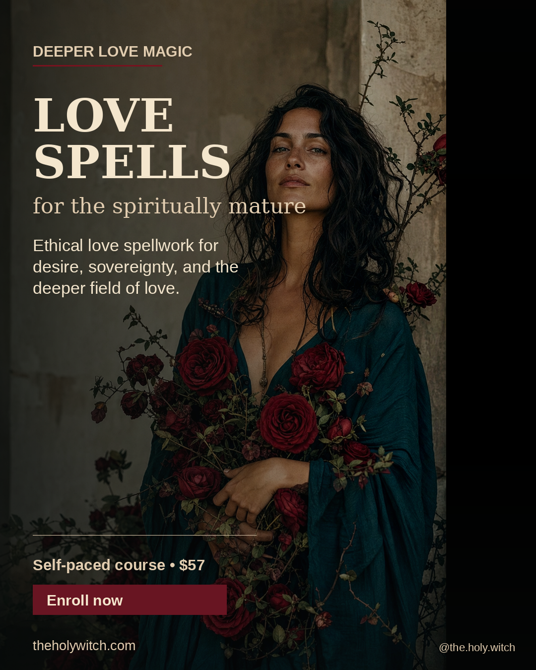The Holy Witch Facebook ad: Love Spells for the Spiritually Mature