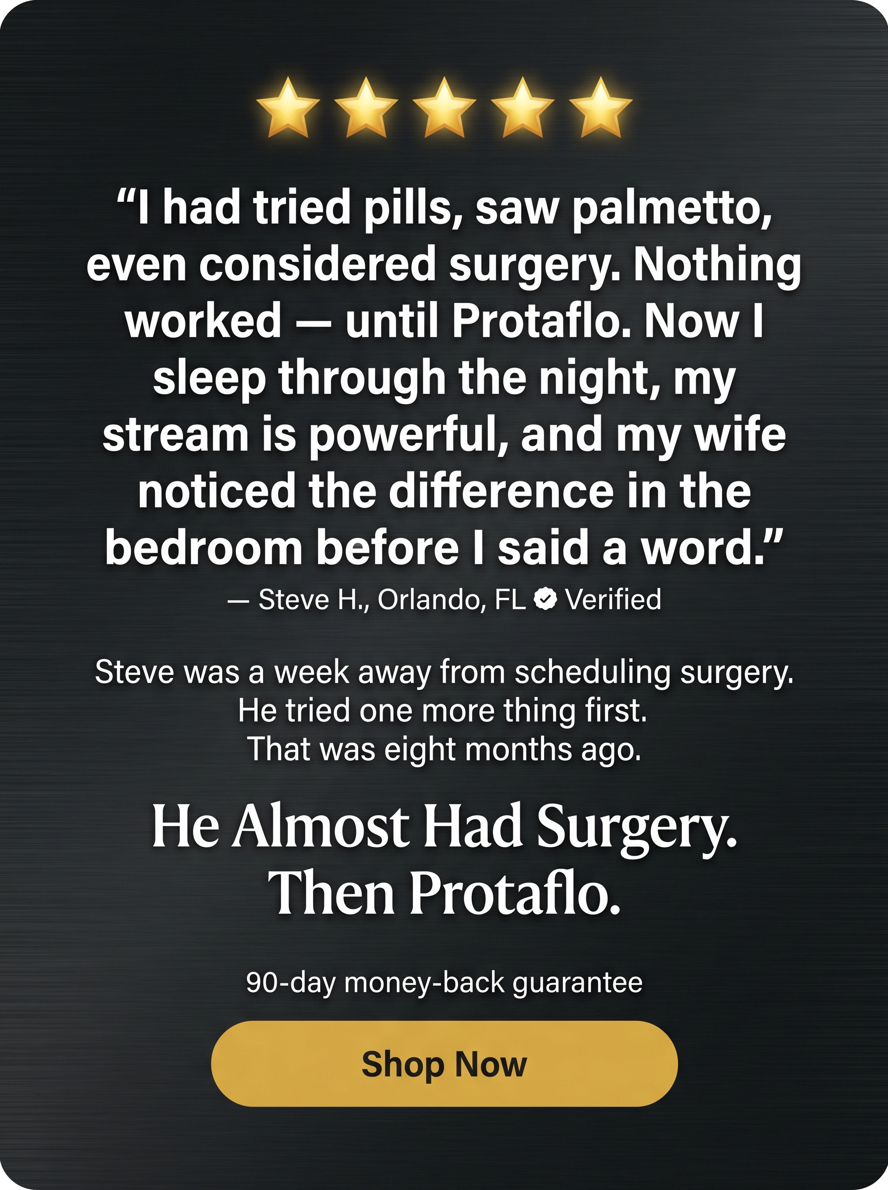 Protaflo Facebook ad