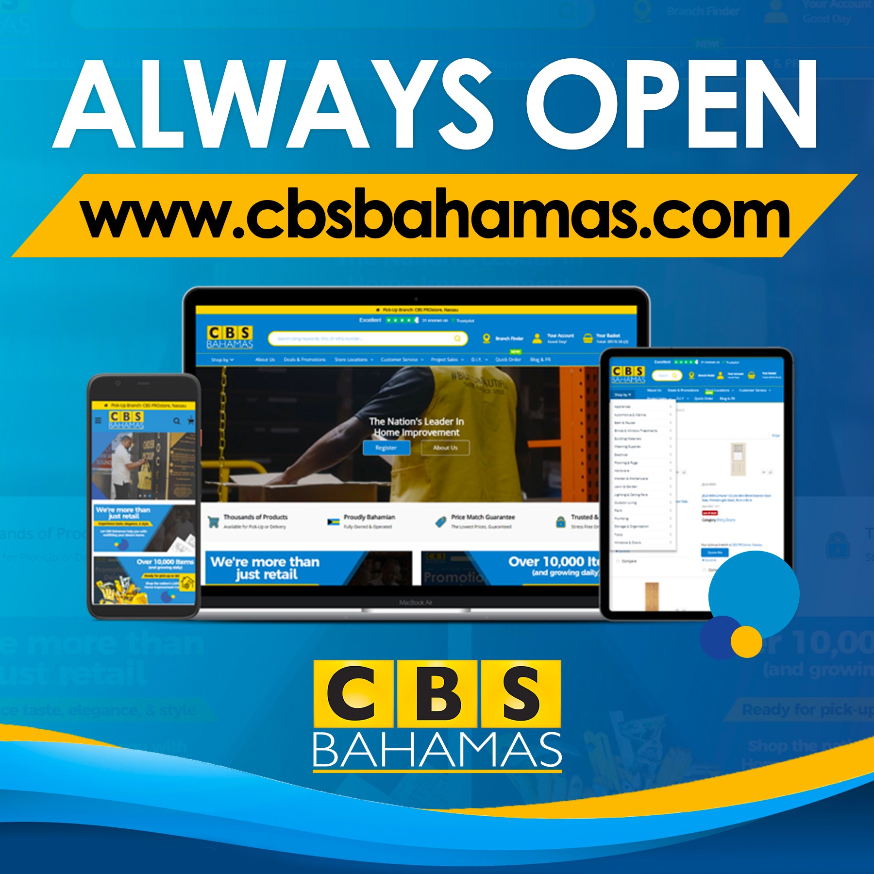 CBS Bahamas Facebook ad: CBS Bahamas | Online Shopping for Home Improvement Needs