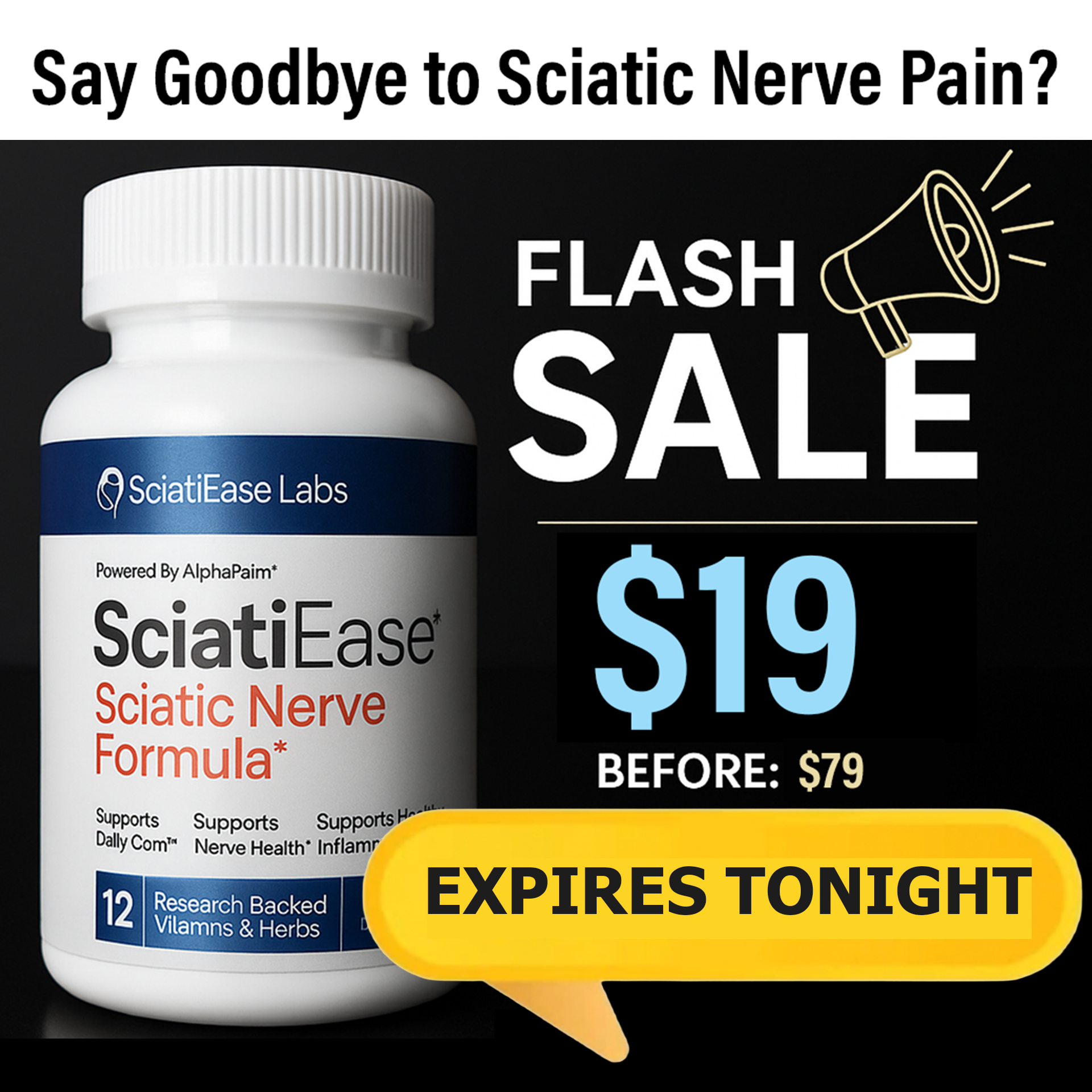 Say Goodbye to Sciatic Nerve Pain? Facebook ad: (Flash Sale) - 40% Discount Expires TODAY!