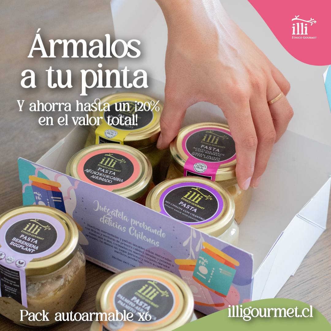 Illi étnico gourmet Facebook ad: Pack autoarmable de 6 sabores a elección, illi gourmet