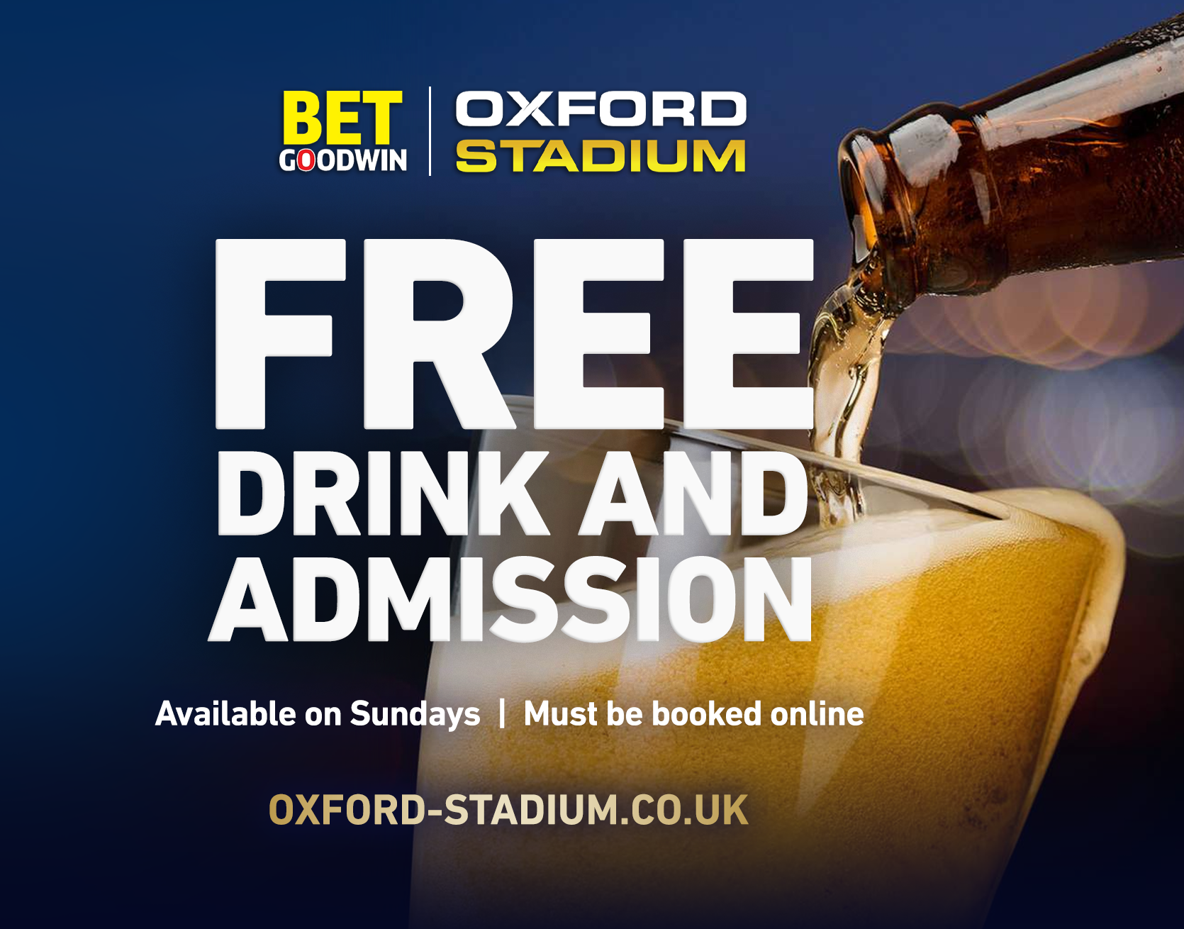 Oxford Stadium Facebook ad: New Packages at Oxford Stadium!