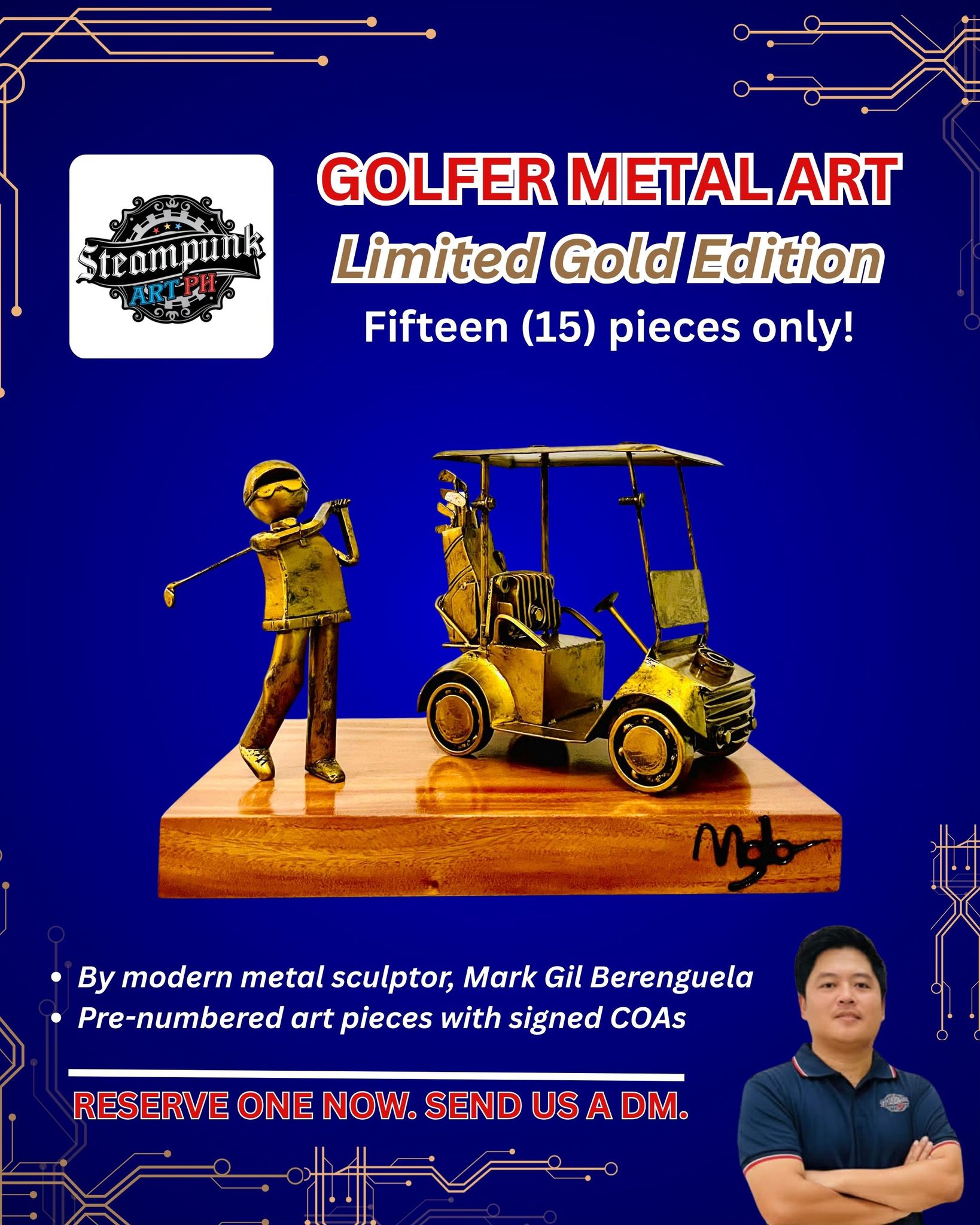 Steampunk Art PH2 Facebook ad: To avid golf players and enthusiasts.