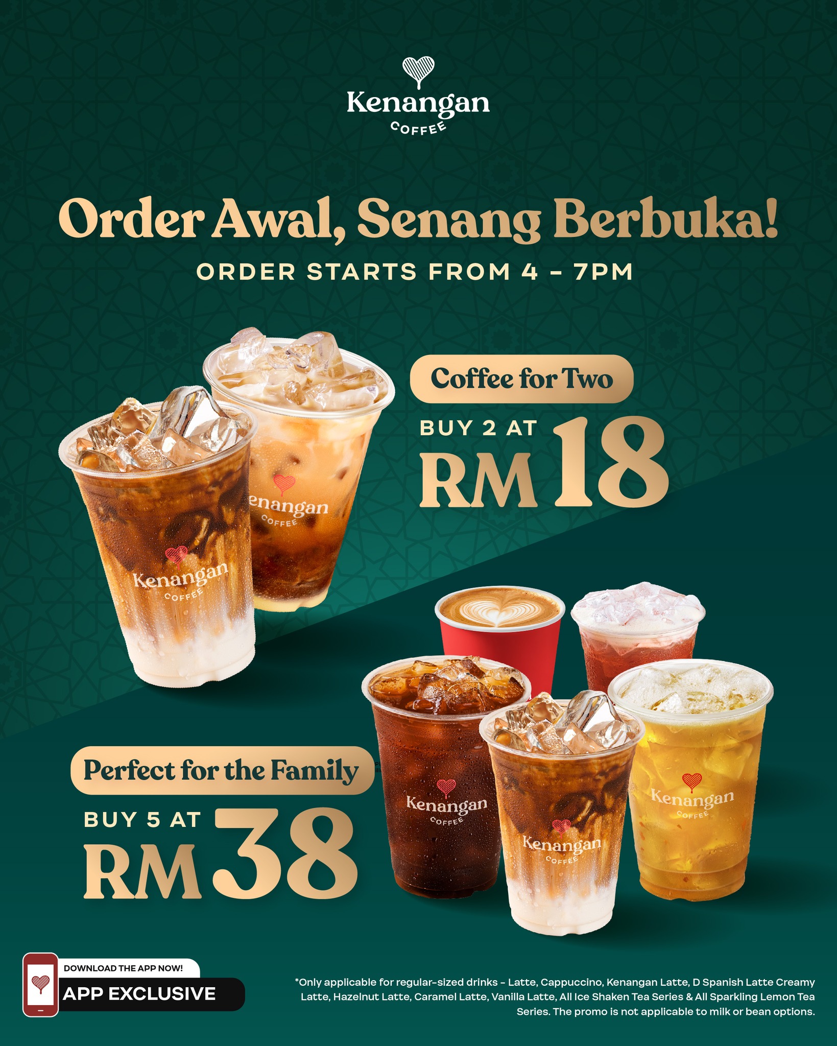 Kenangan Coffee Malaysia Facebook ad: Order early, enjoy your iftar stress-free.