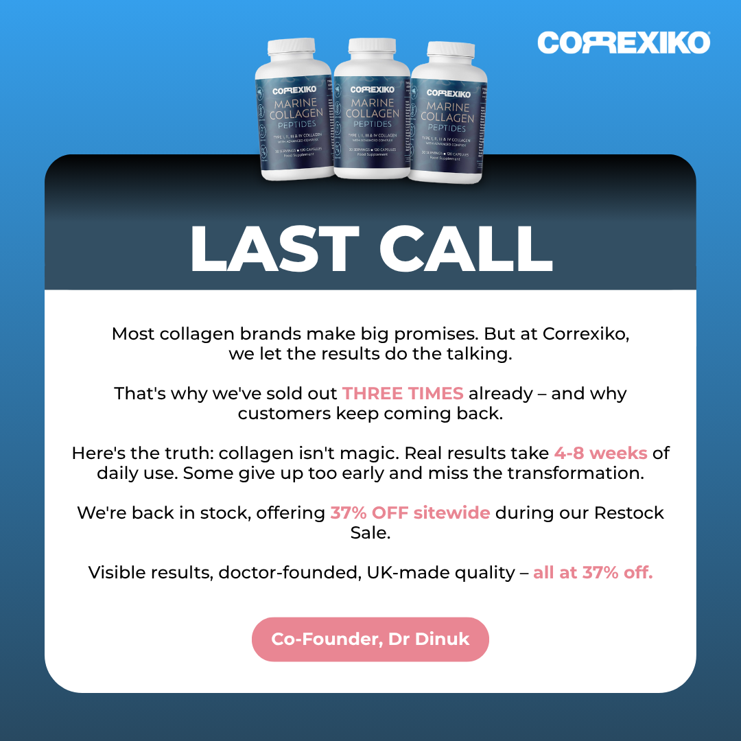Correxiko Facebook ad: Lisa Snowdon’s Beauty Secret, Ageing Naturally, Feeling…