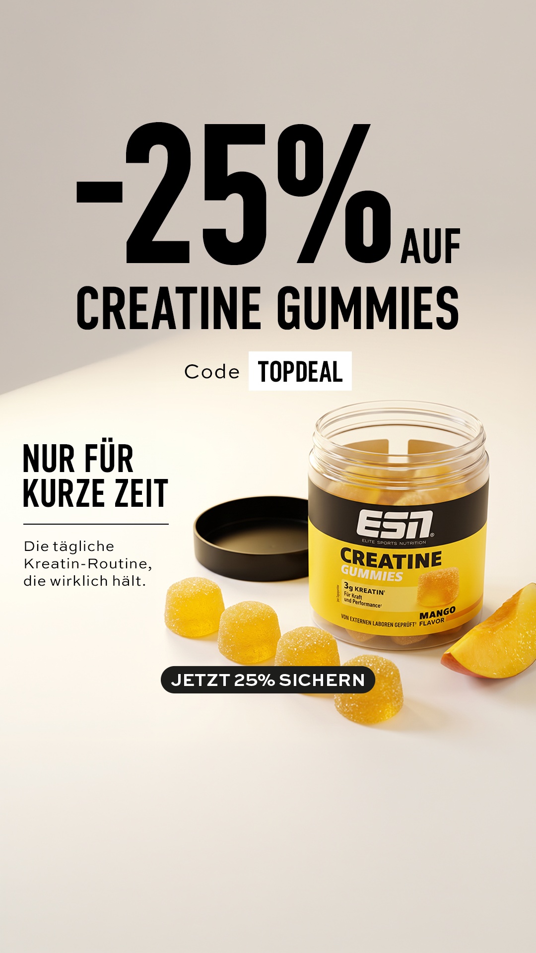 ESN Facebook ad: Das besterforschte Supplement der Welt, jetzt als Gummie