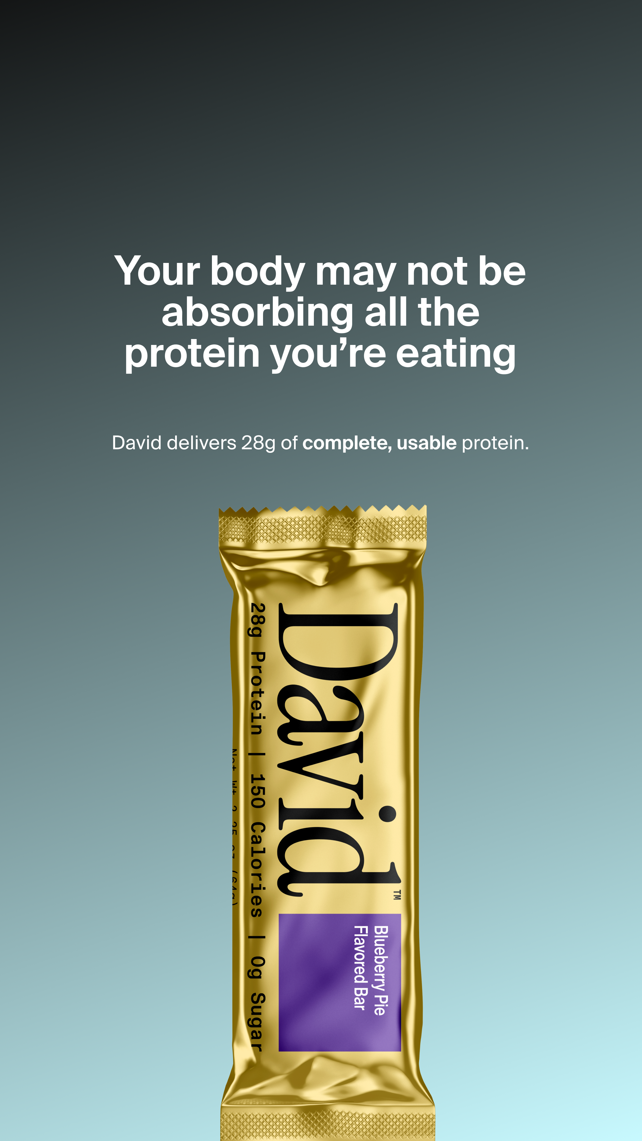David Protein Facebook ad
