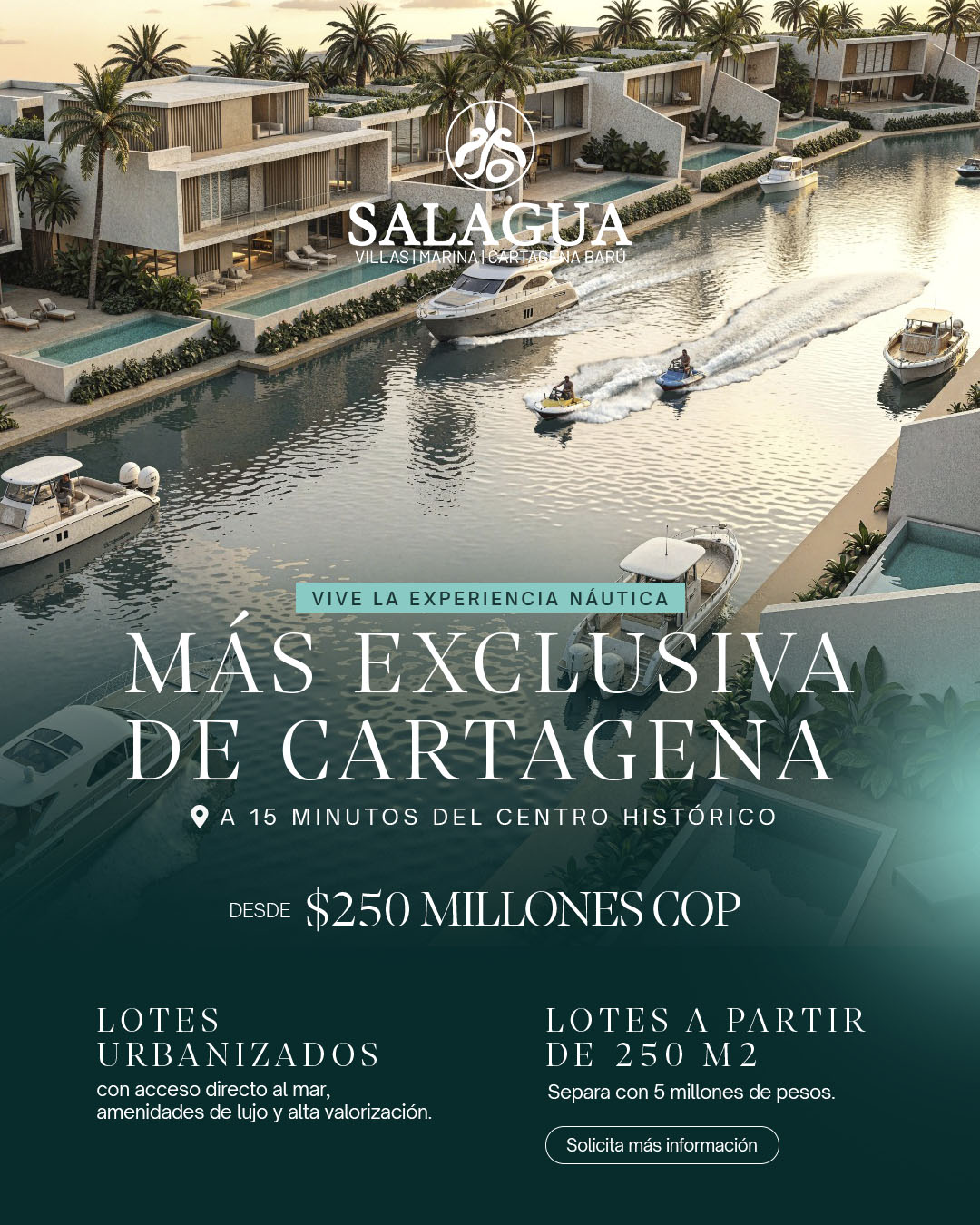 Salagua Marina Cartagena Barú Facebook ad: Desde 250 Millones COP