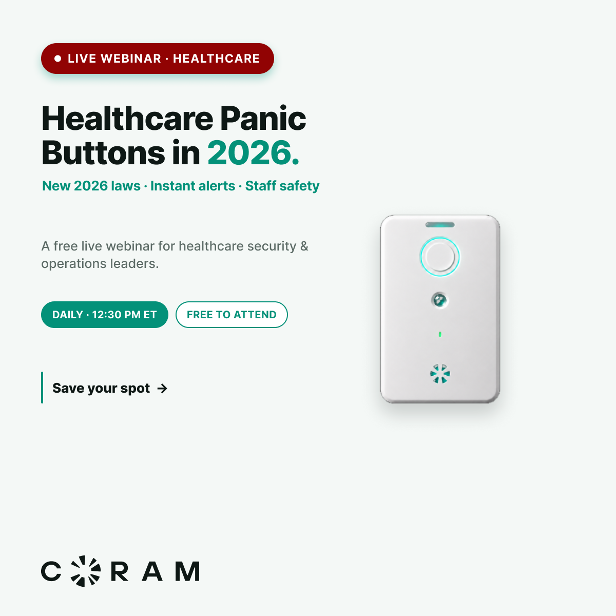 Coram AI Facebook ad: Healthcare Security in 2026