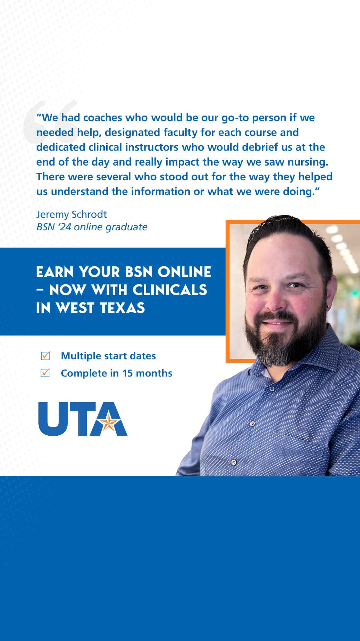 The University of Texas at Arlington Facebook ad