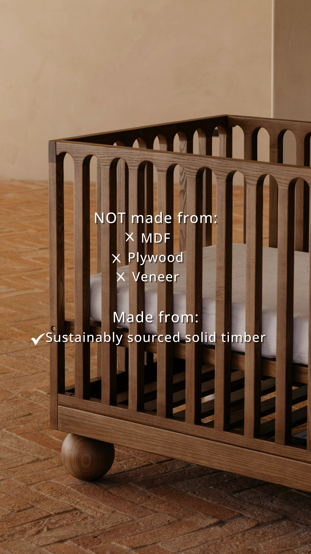 Sacred Bundle Facebook ad: Solid Timber, Non-Toxic Finish