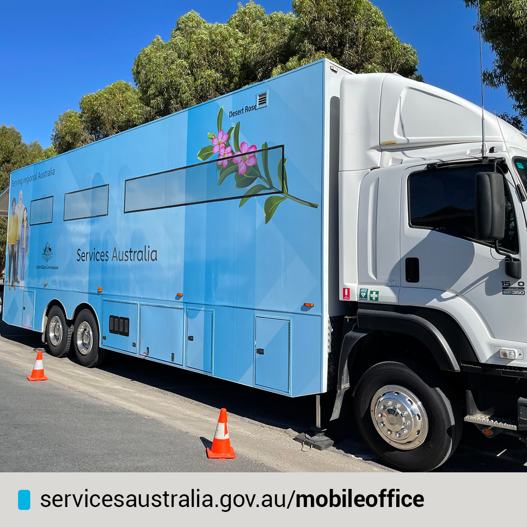 Services Australia Facebook ad: Mobile service centres, Services Australia