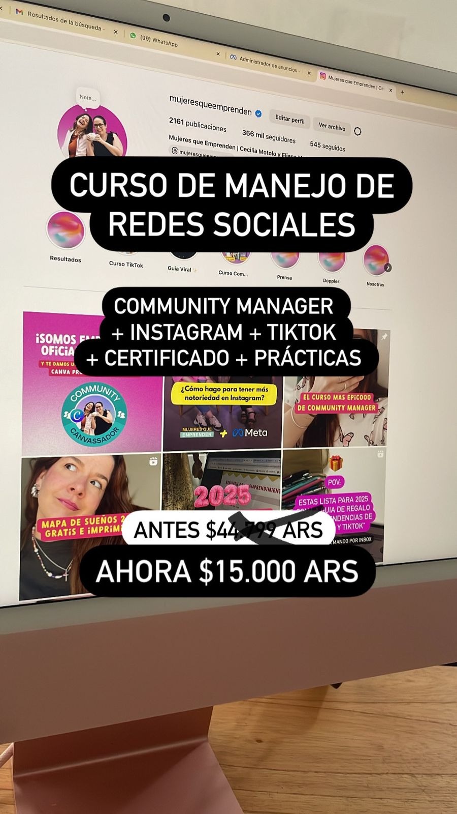 Mujeres que Emprenden Facebook ad