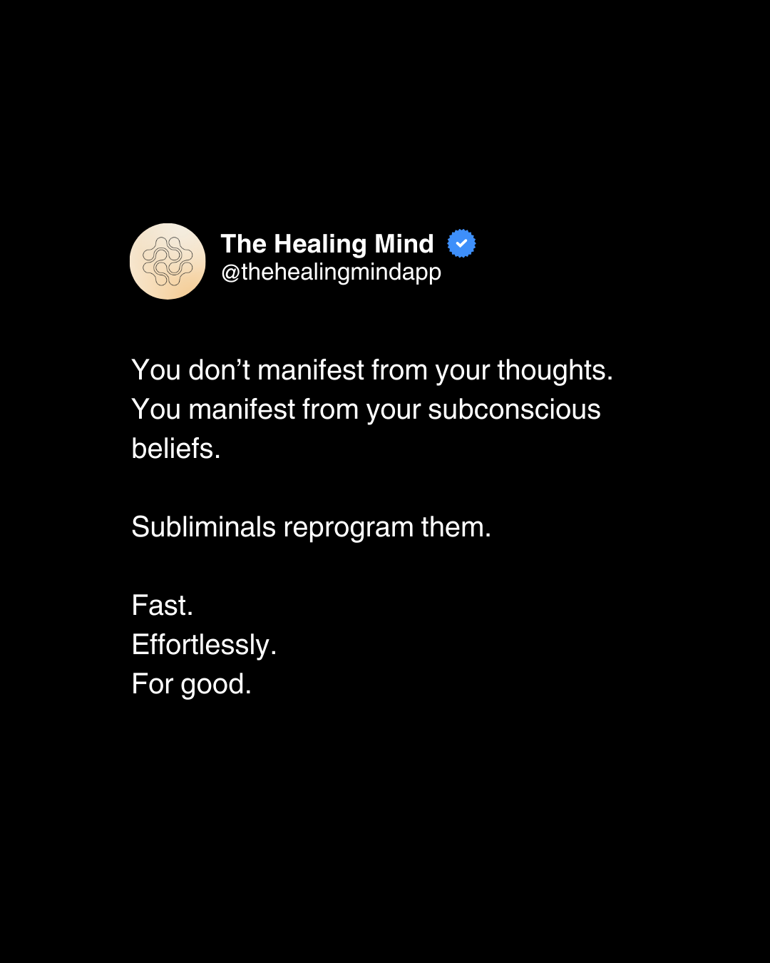 The Healing Mind App Facebook ad: Start your free trial!