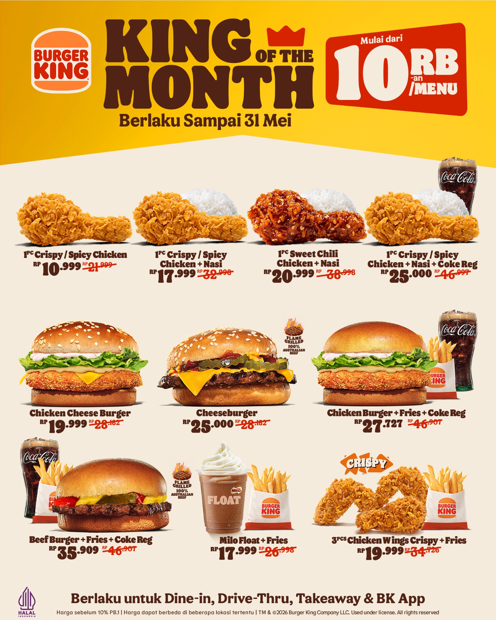 BURGER KING INDONESIA Facebook ad: King of The Month dari Burger King!