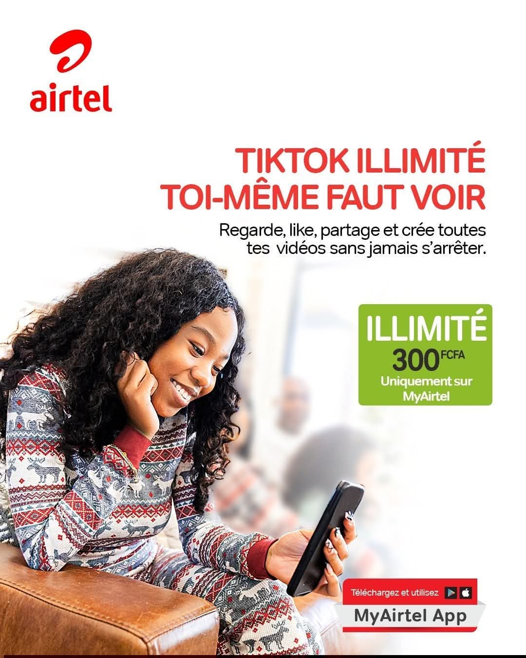 Airtel Congo B Facebook ad: Regarde, like, partage et crée tes vidéos sans…