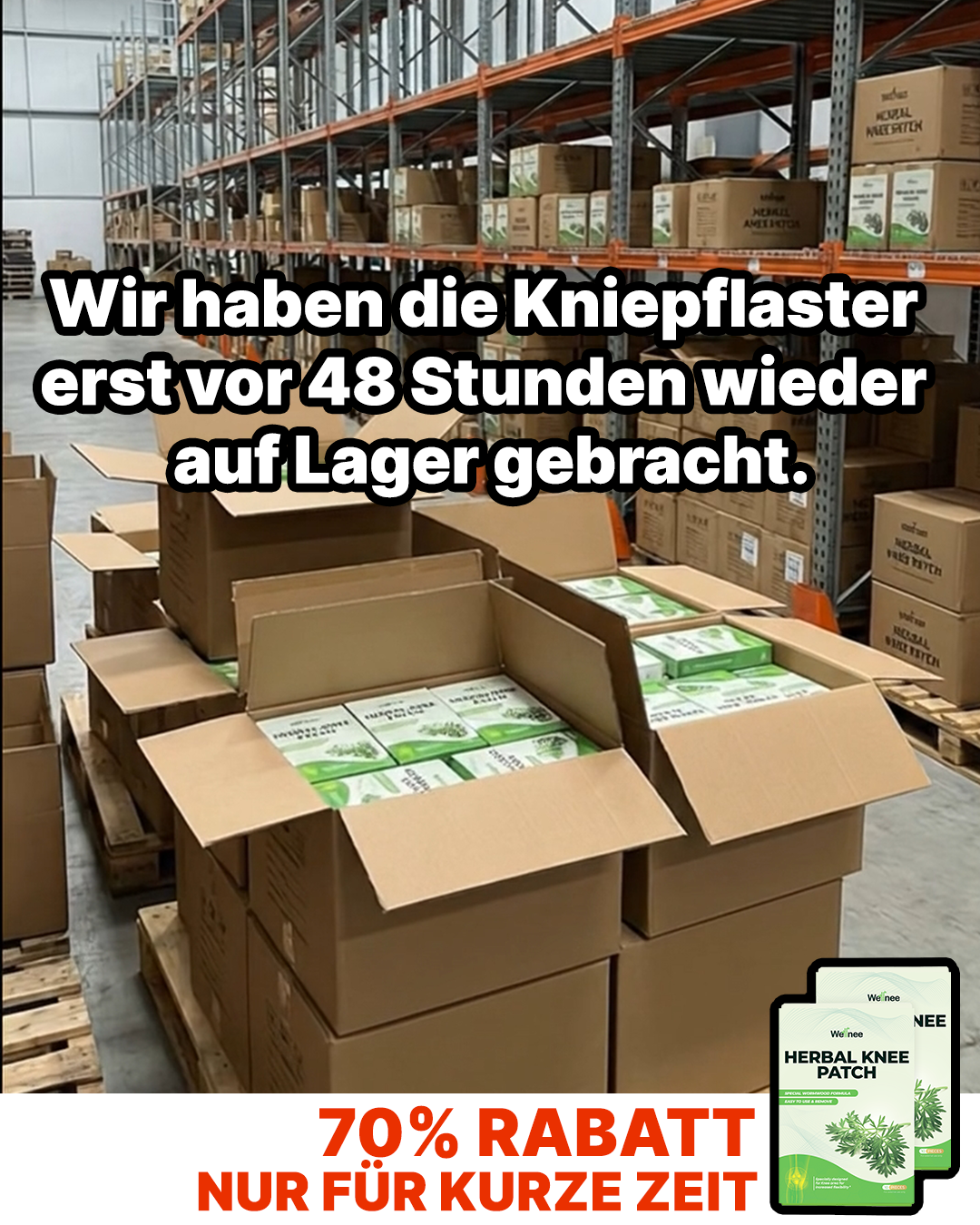 Wellnesstic Facebook ad: Statt Schmerztabletten verwende ich jetzt ein einfaches…