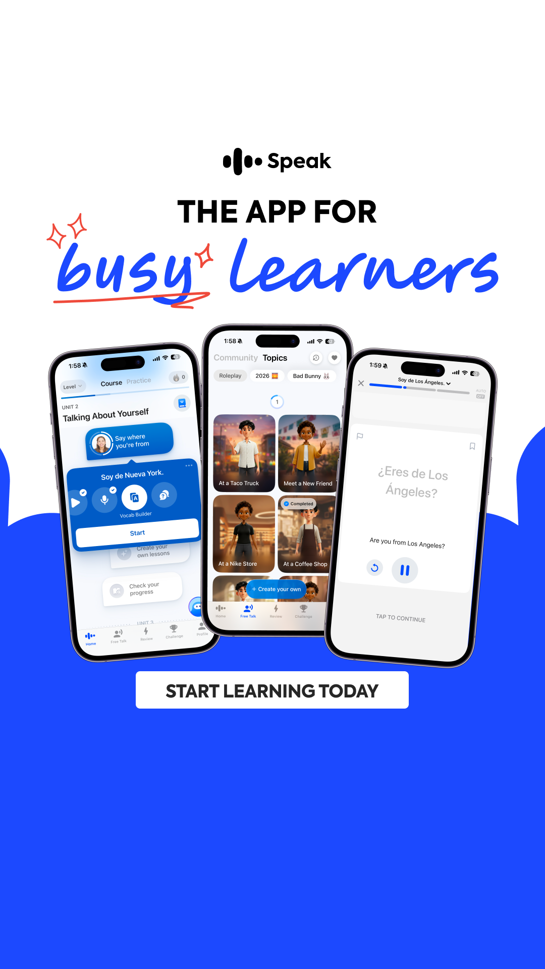 Speak Facebook ad