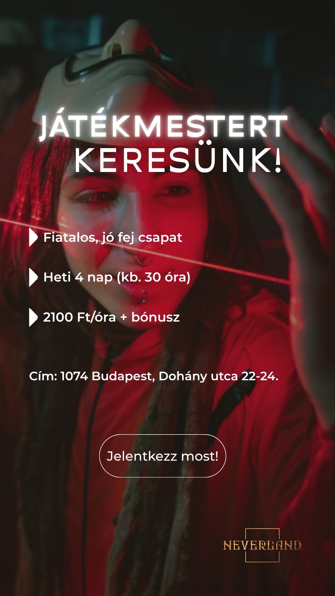 Neverland Bar • Escape Room • Pizzeria Facebook ad