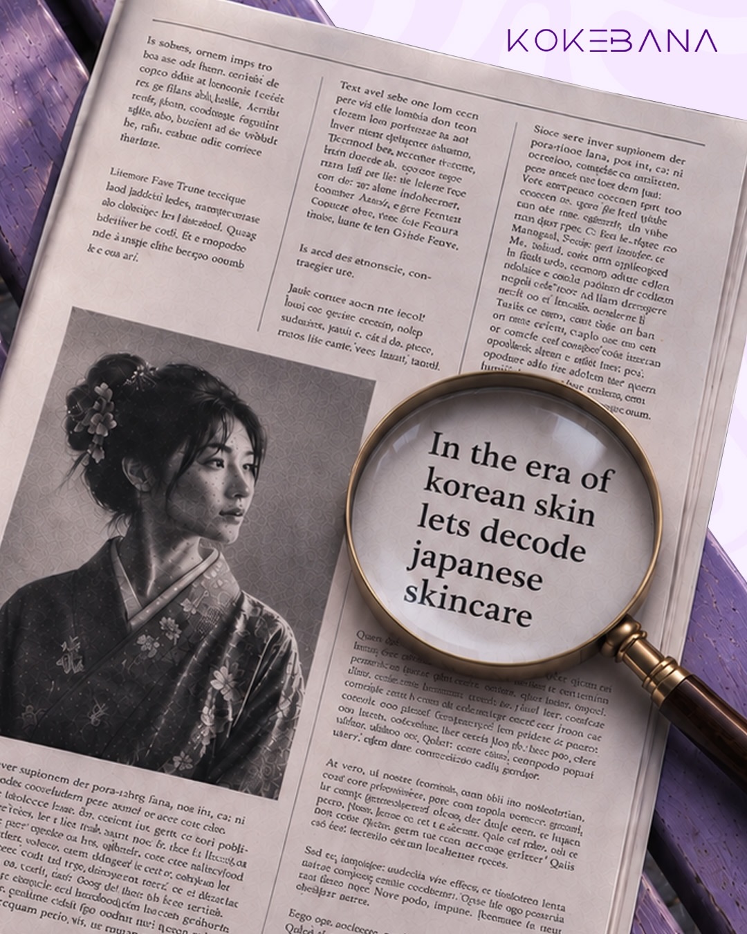 Kokebana Facebook ad: Korean routine must be trending but Japanese routine…