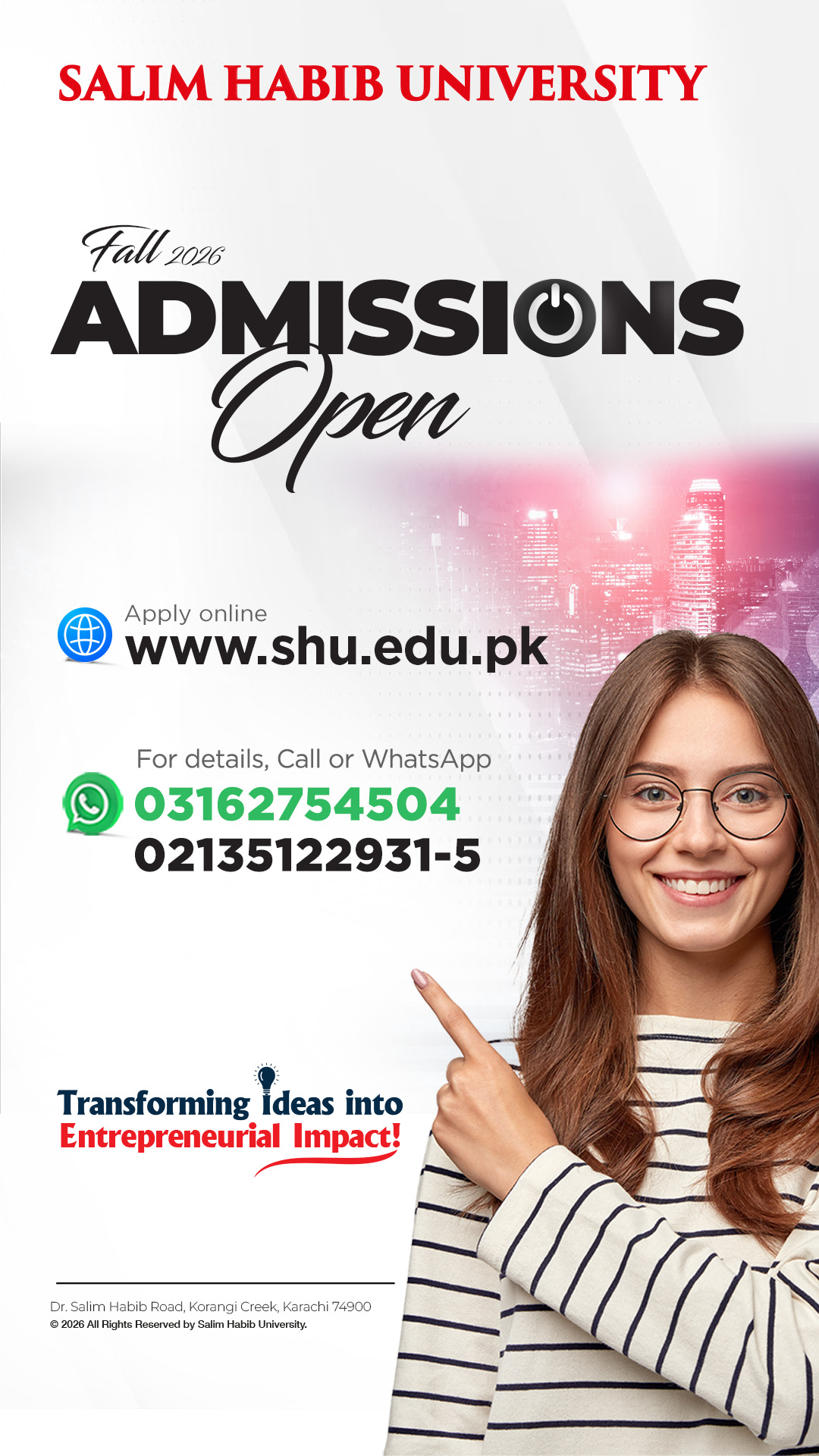 Salim Habib University Facebook ad