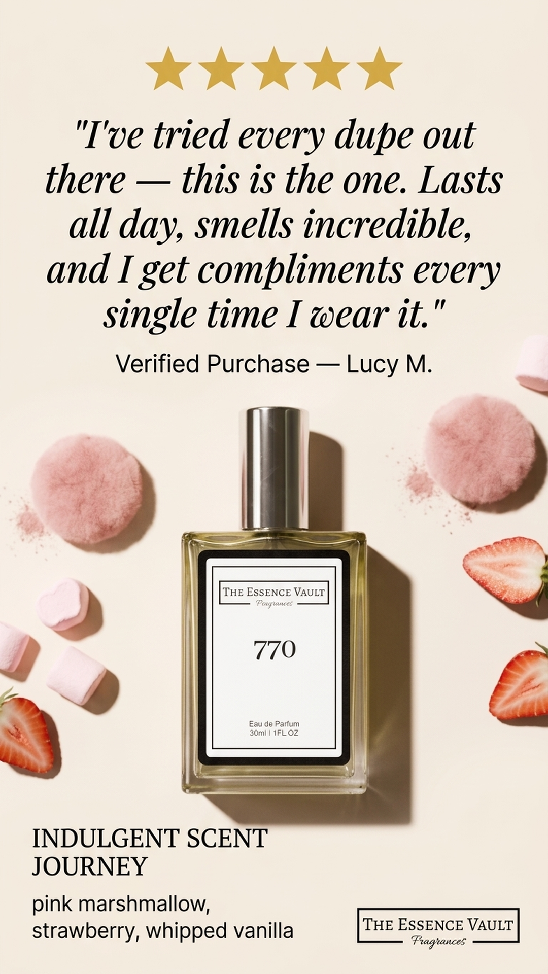 The Essence Vault Facebook ad from Mar 25, 2026