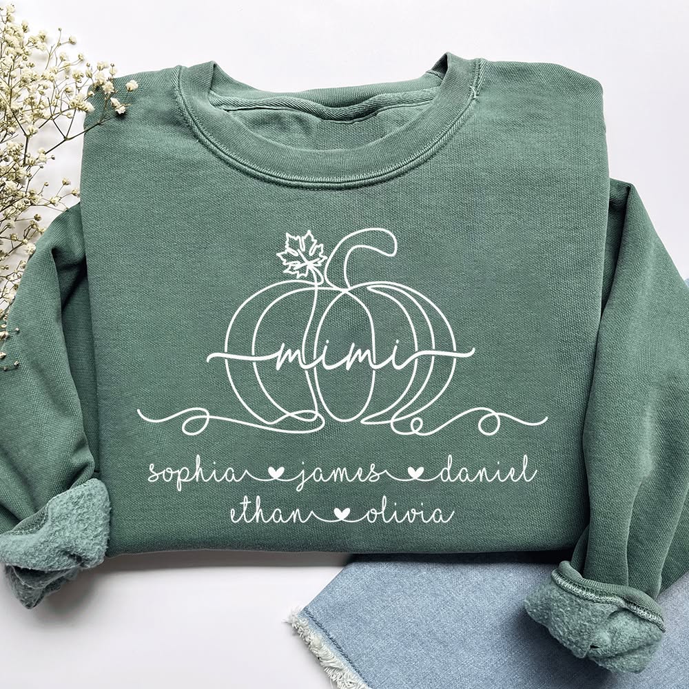 Giantbighands - Embroidered Gifts Facebook ad: Personalized Mimi Pumpkin, Custom Grandma Fall Sweatshirt…