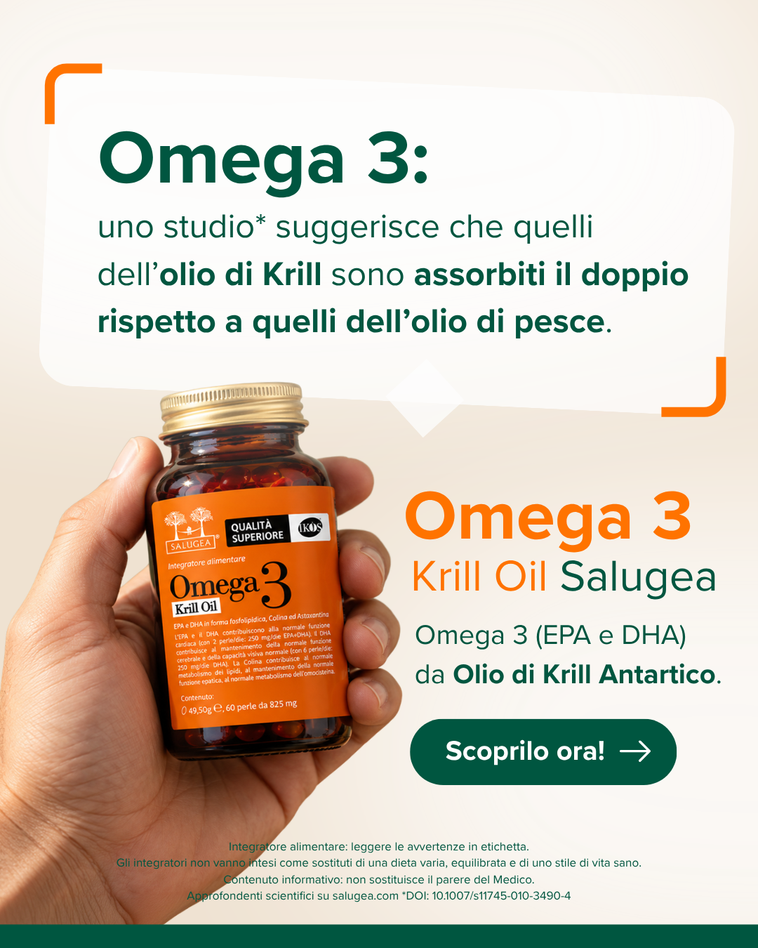 Salugea Facebook ad: Omega 3 di qualità
