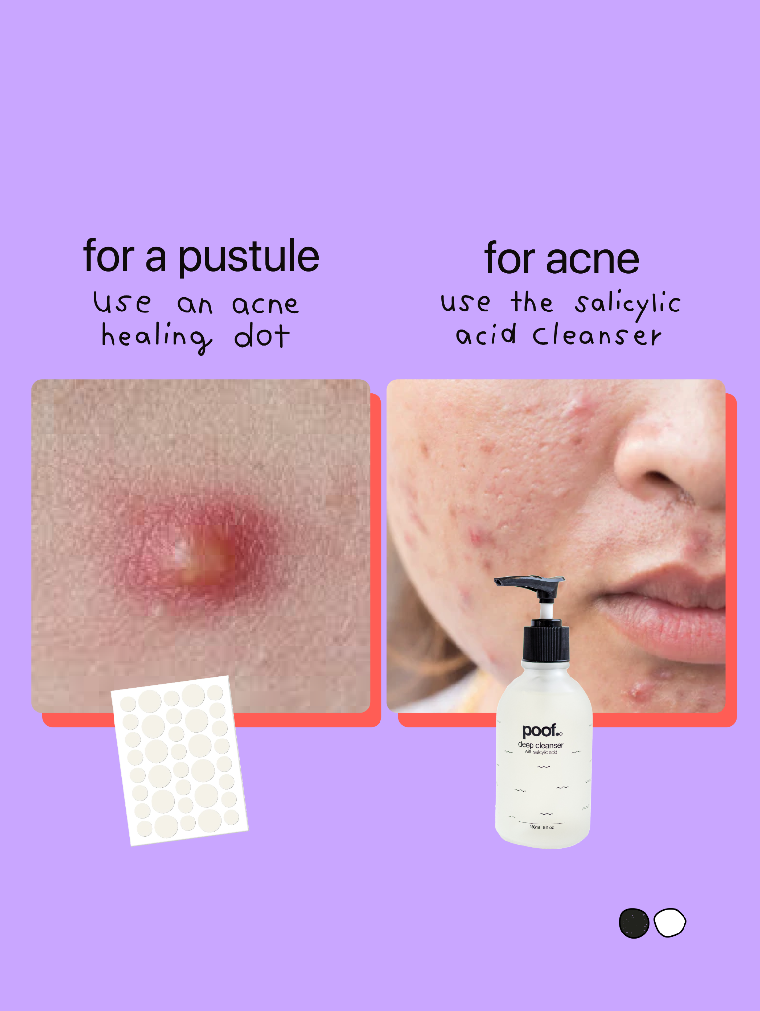 Poof Off Facebook ad: Deep Cleanser w/ Salicylic Acid