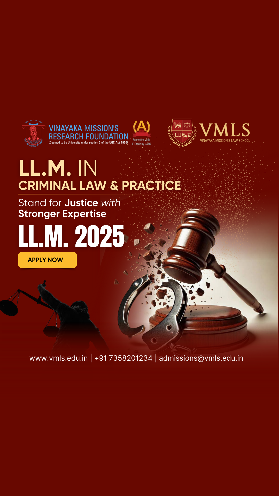 Vinayaka Mission's Law School - VMLS Facebook ad
