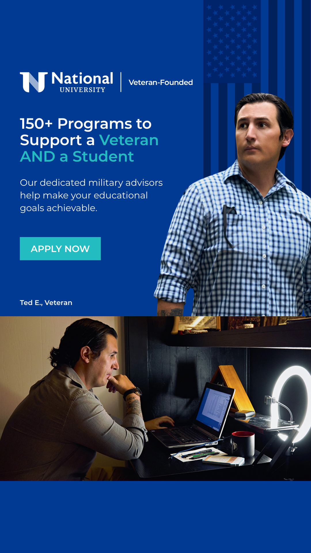 National University Facebook ad