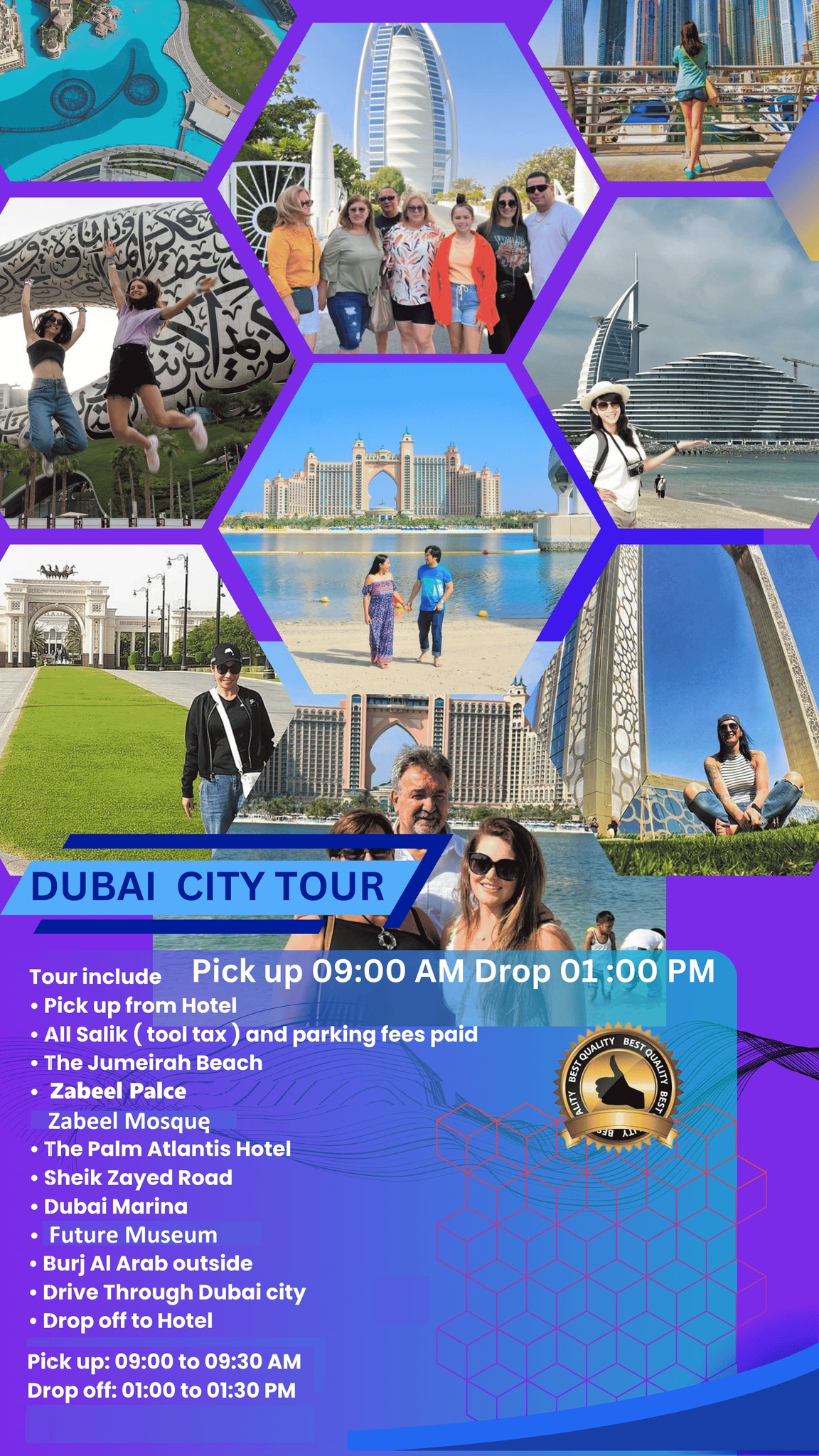 Dubai City Tour Facebook ad: Dubai Tour, Excursions & Attractions