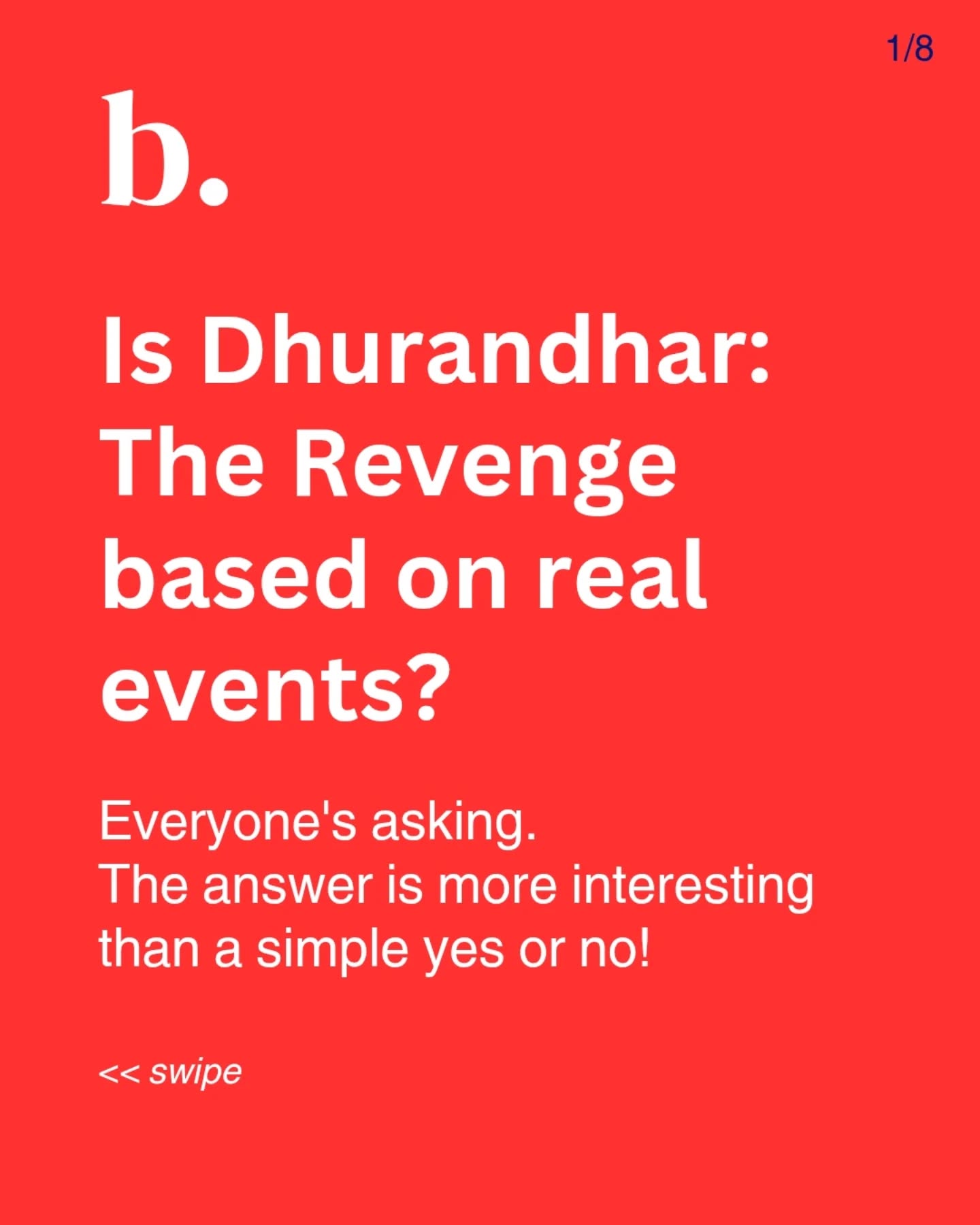 Branding Tea Facebook ad: So - is Dhurandar 2 based on a…