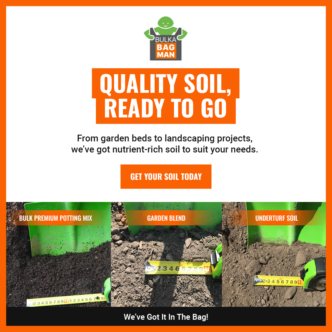 Bulka Bag Man Facebook ad: Healthy Gardens Start with Better Soil
